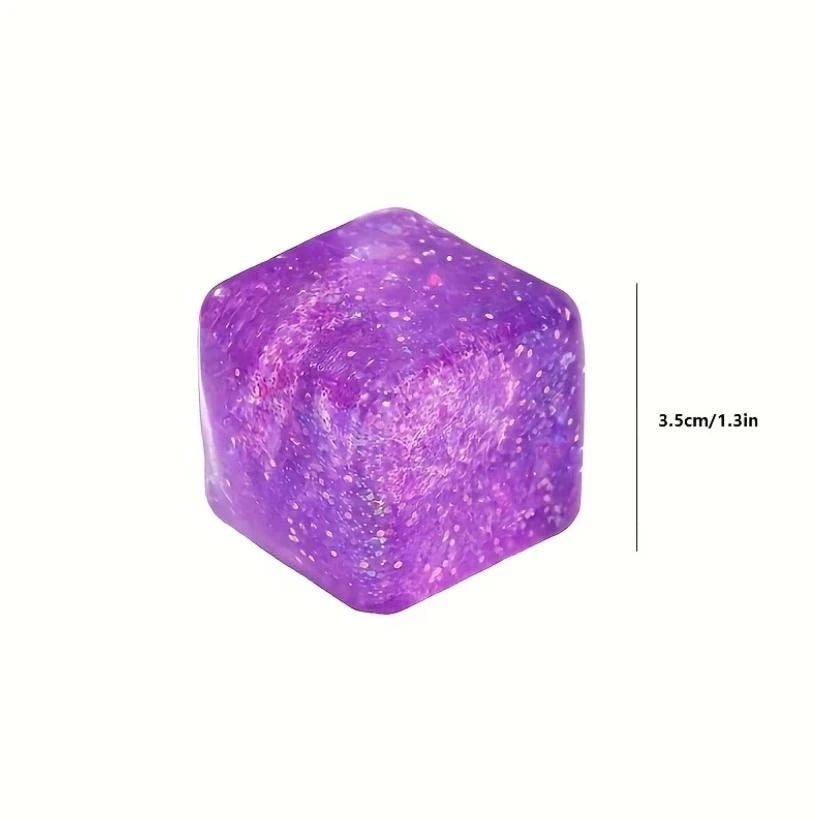 Colorful Glitter Squeeze Cube