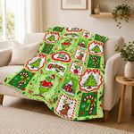 Thread Tumblrz Festive Holiday Graphic Flannel Throw Blanket — Christmas Gift