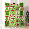 Thread Tumblrz Festive Holiday Graphic Flannel Throw Blanket — Christmas Gift