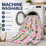 Thread Tumblrz Festive Holiday Graphic Flannel Throw Blanket — Christmas Gift