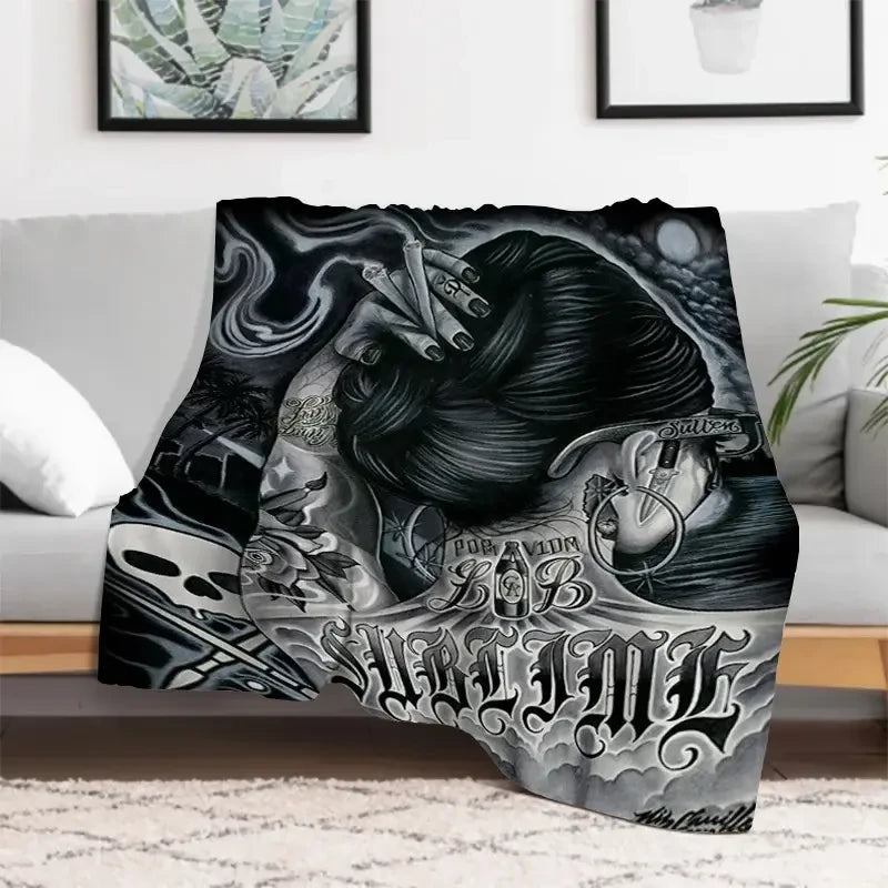 Thread Tumblrz Fluffy Fleece Cozy Winter Snowflake Throw Blanket
