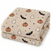 Thread Tumblrz Ghost & Pumpkin Halloween Flannel Fleece Throw Blanket