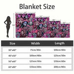 Thread Tumblrz Pink Ghost Face Halloween Flannel Throw Blanket — Cozy Spooky Home Decor
