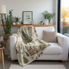 Thread Tumblrz Nostalgic Christmas Village Scene Fleece Throw Blanket — Holiday Home Decor