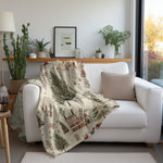 Thread Tumblrz Nostalgic Christmas Village Scene Fleece Throw Blanket — Holiday Home Decor