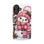Cute Snowman Phone Case — Holiday Magnetic Impact-Resistant Case