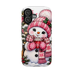 Cute Snowman Phone Case — Holiday Magnetic Impact-Resistant Case