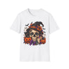 Thread Tumblrz Halloween Skull Witch Hat Pumpkins & Ghosts Graphic T-Shirt