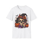 Thread Tumblrz Halloween Skull Witch Hat Pumpkins & Ghosts Graphic T-Shirt