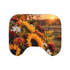Sunflower Autumn Bath Mat Set — 3-Piece Fall Floral Bathroom Rugs