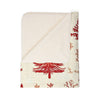 Thread Tumblrz Festive Reindeer Christmas Holiday Sherpa Throw Blanket
