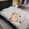 Thread Tumblrz Festive Reindeer Christmas Holiday Sherpa Throw Blanket