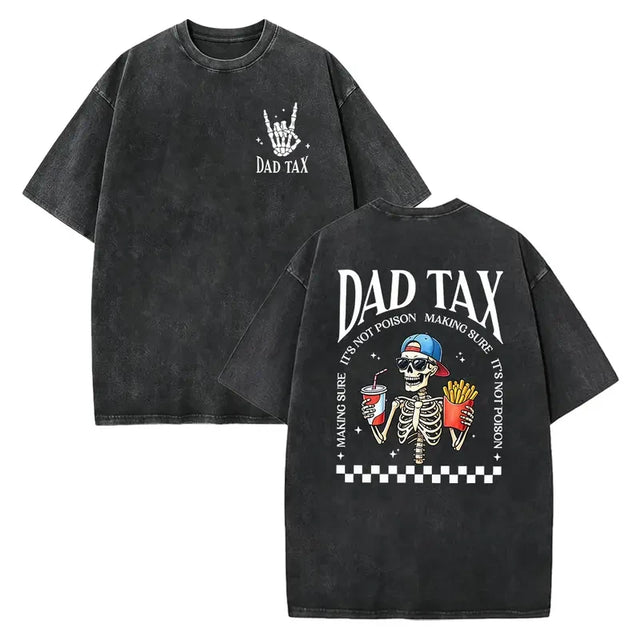 Thread Tumblrz Men's Skeleton Dad Tax Funny Parenting Humor Graphic T-Shirt