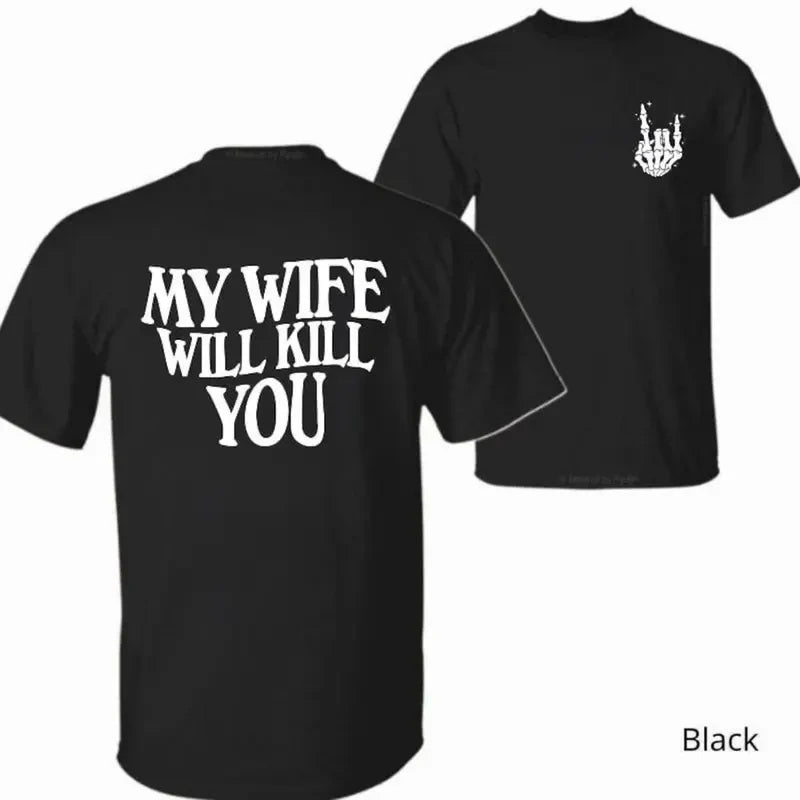 Funny Skeleton Hand Husband Tee
