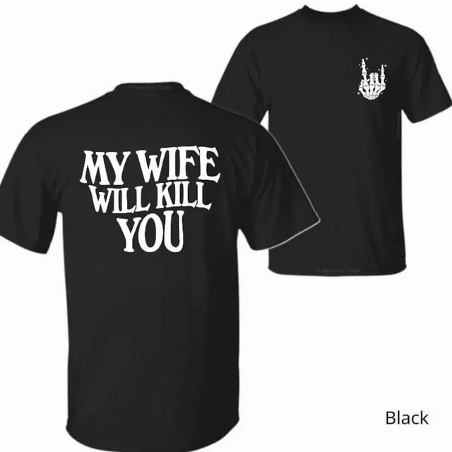 Funny Skeleton Hand Husband Tee