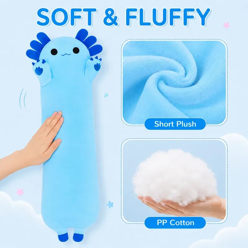 Long Axolotl Plush Pillow