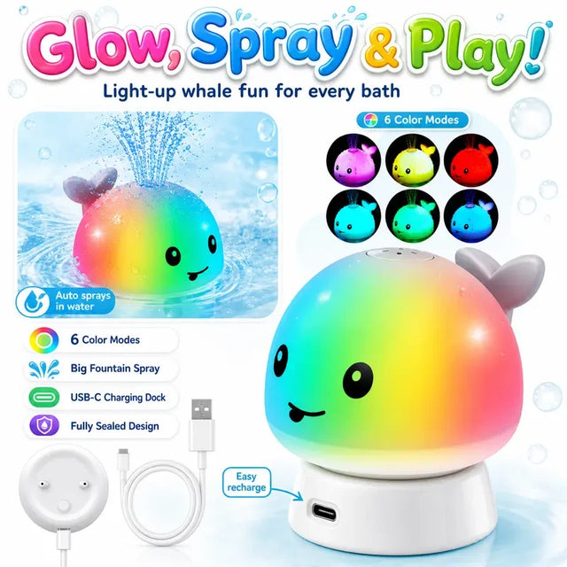 Whale LED Light Up Bath Toy