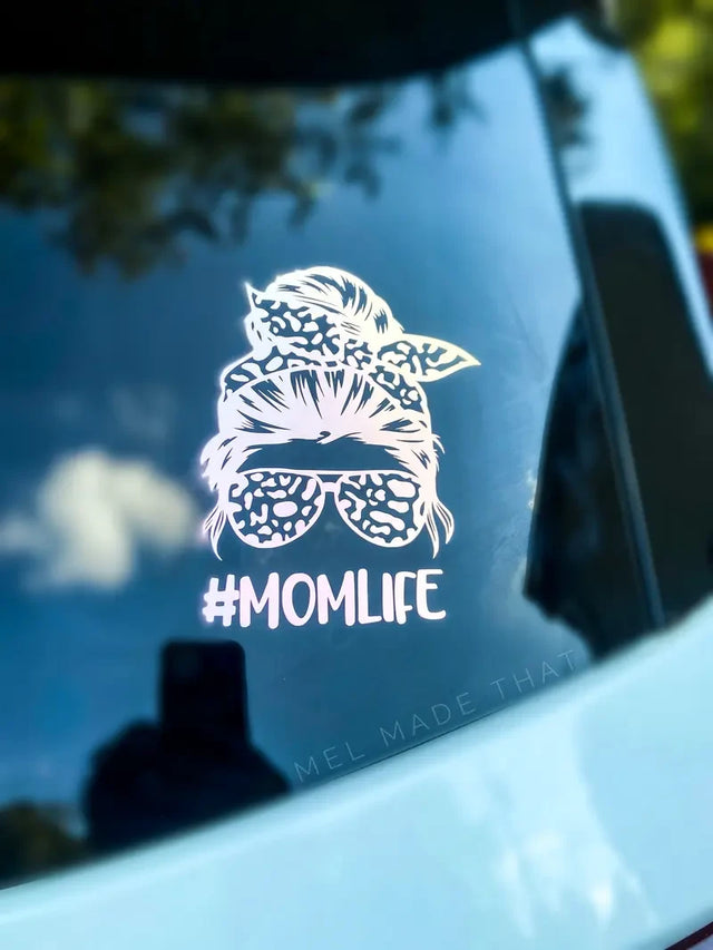 Mom Life Holographic Car Decal