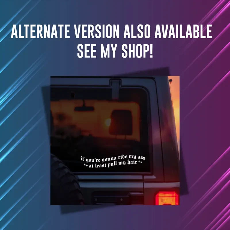 Sarcastic Tailgating Vinyl Car Decal