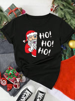 Santa Claus Print Holiday T-Shirt