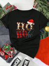 Santa Claus Print Holiday T-Shirt