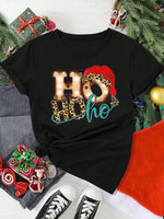 Santa Claus Print Holiday T-Shirt
