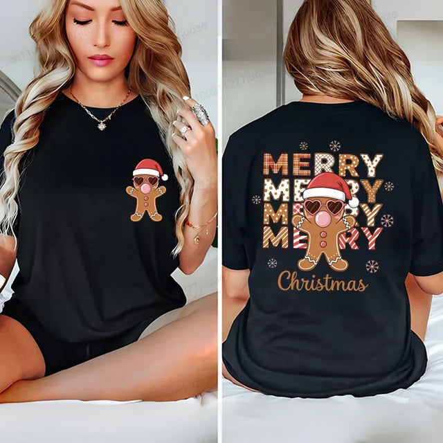 Gingerbread Christmas Graphic T-Shirt