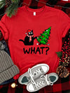 Funny Cat Christmas Graphic Tee