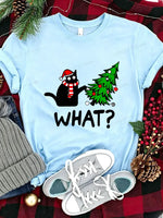 Funny Cat Christmas Graphic Tee