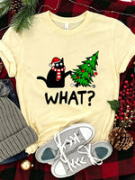 Funny Cat Christmas Graphic Tee