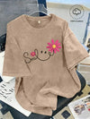Vintage Washed Floral Cotton T-Shirt