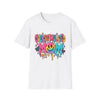 Overstimulated Mom Colorful Graphic T-Shirt