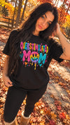 Overstimulated Mom Colorful Graphic T-Shirt