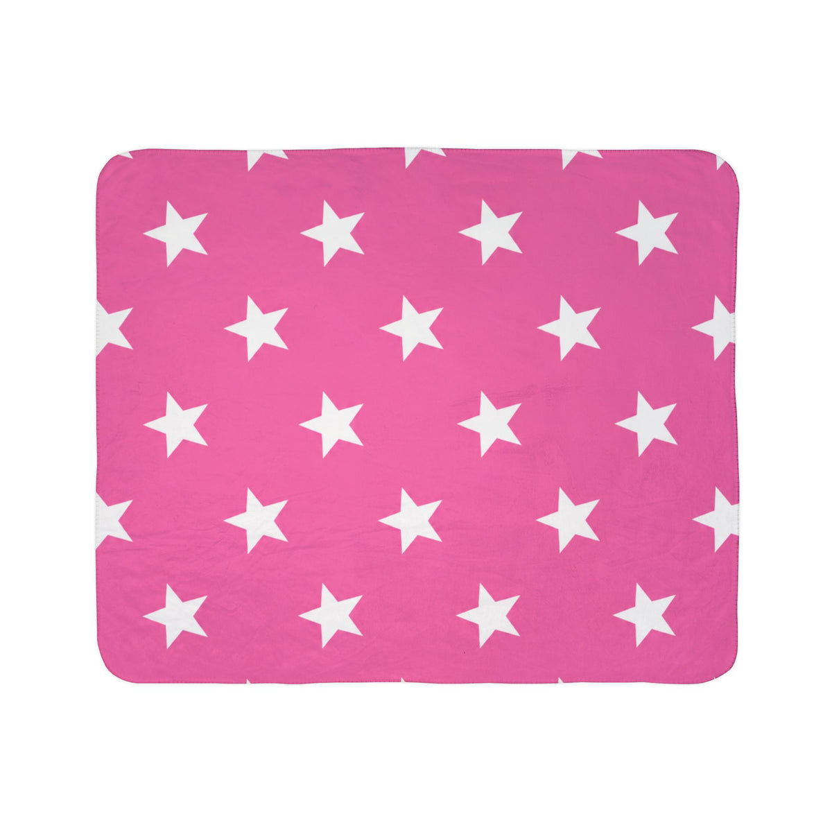 Pink Star Sherpa Blanket – Cozy Fleece Throw for Girls & Kids