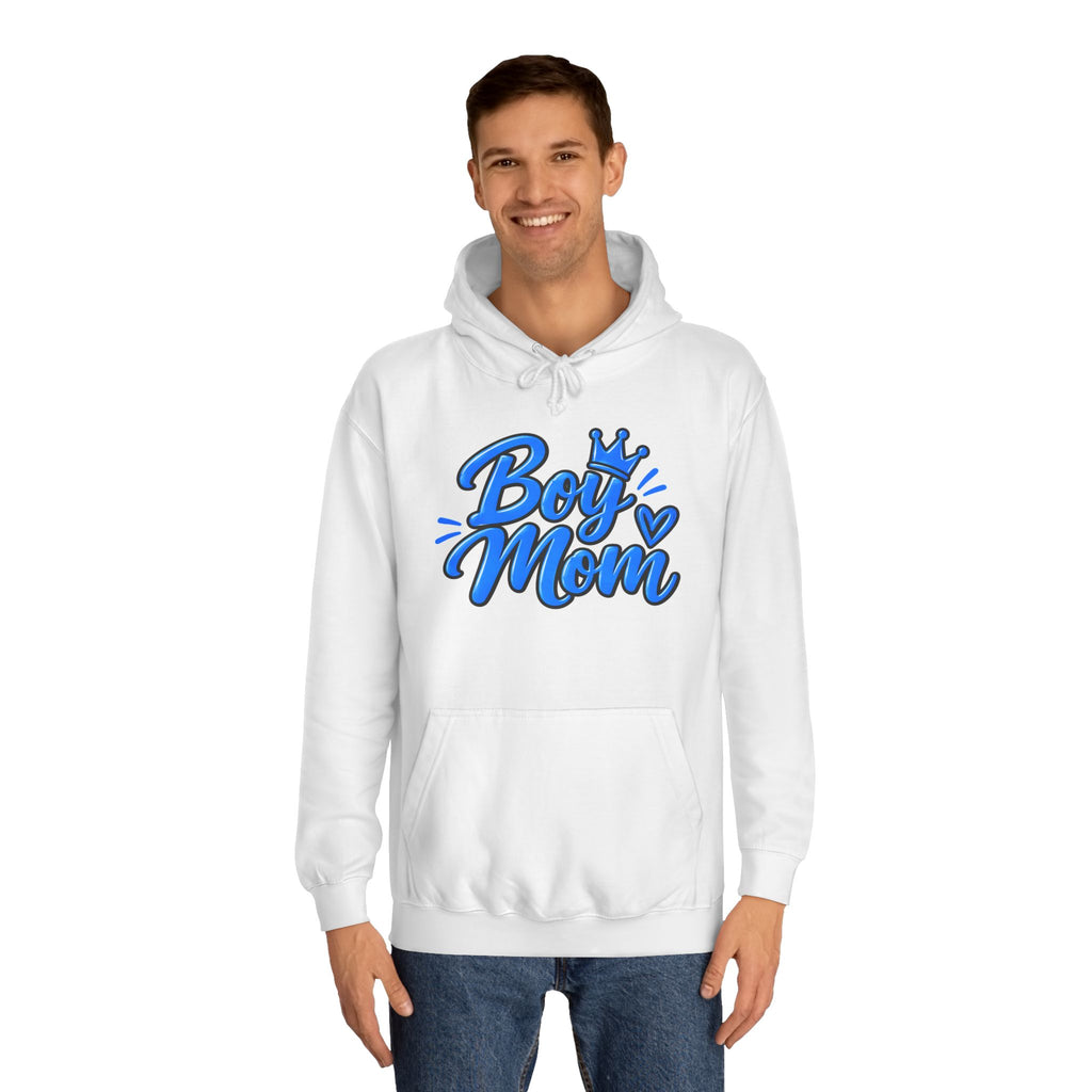 Thread Tumblrz Women's Boy Mom Blue Script Graphic Pullover Hoodie