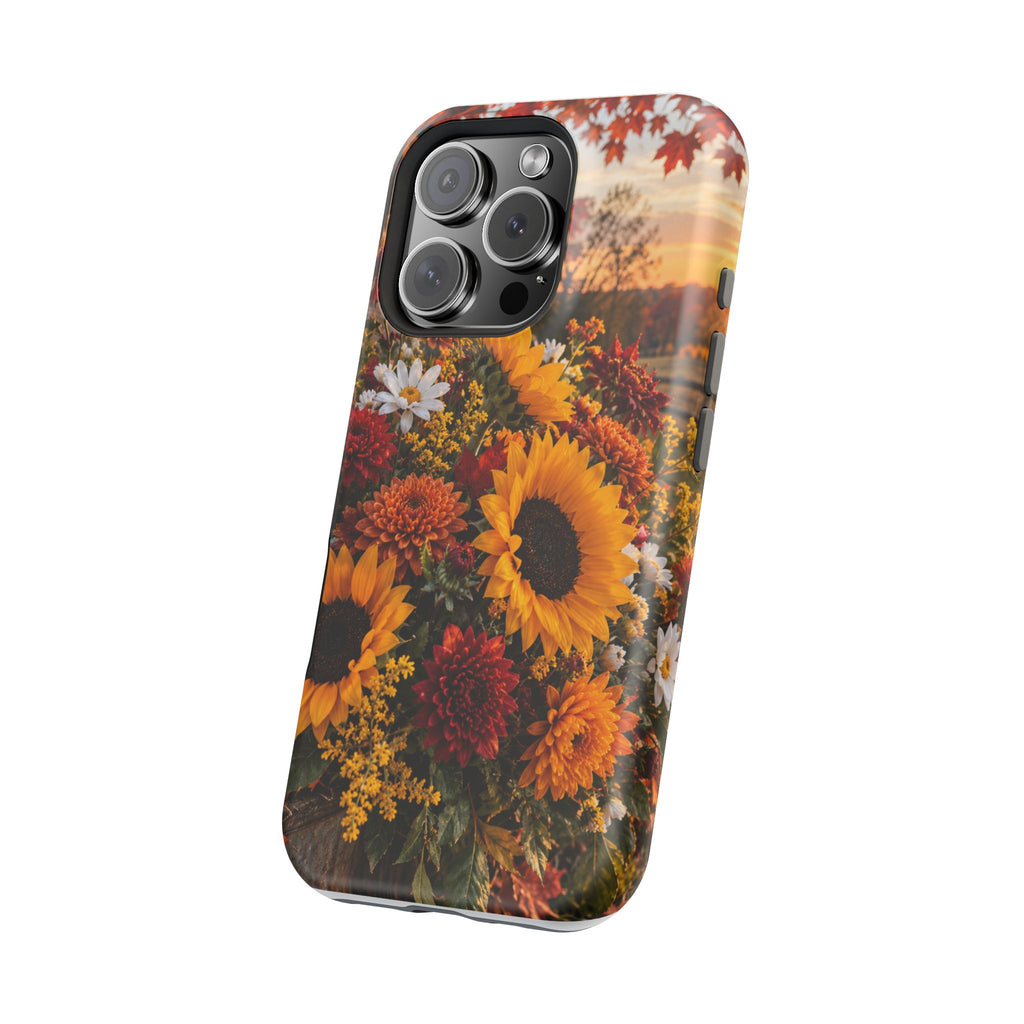 Sunflower Harvest Phone Case — Fall Floral Magnetic Impact-Resistant Cover