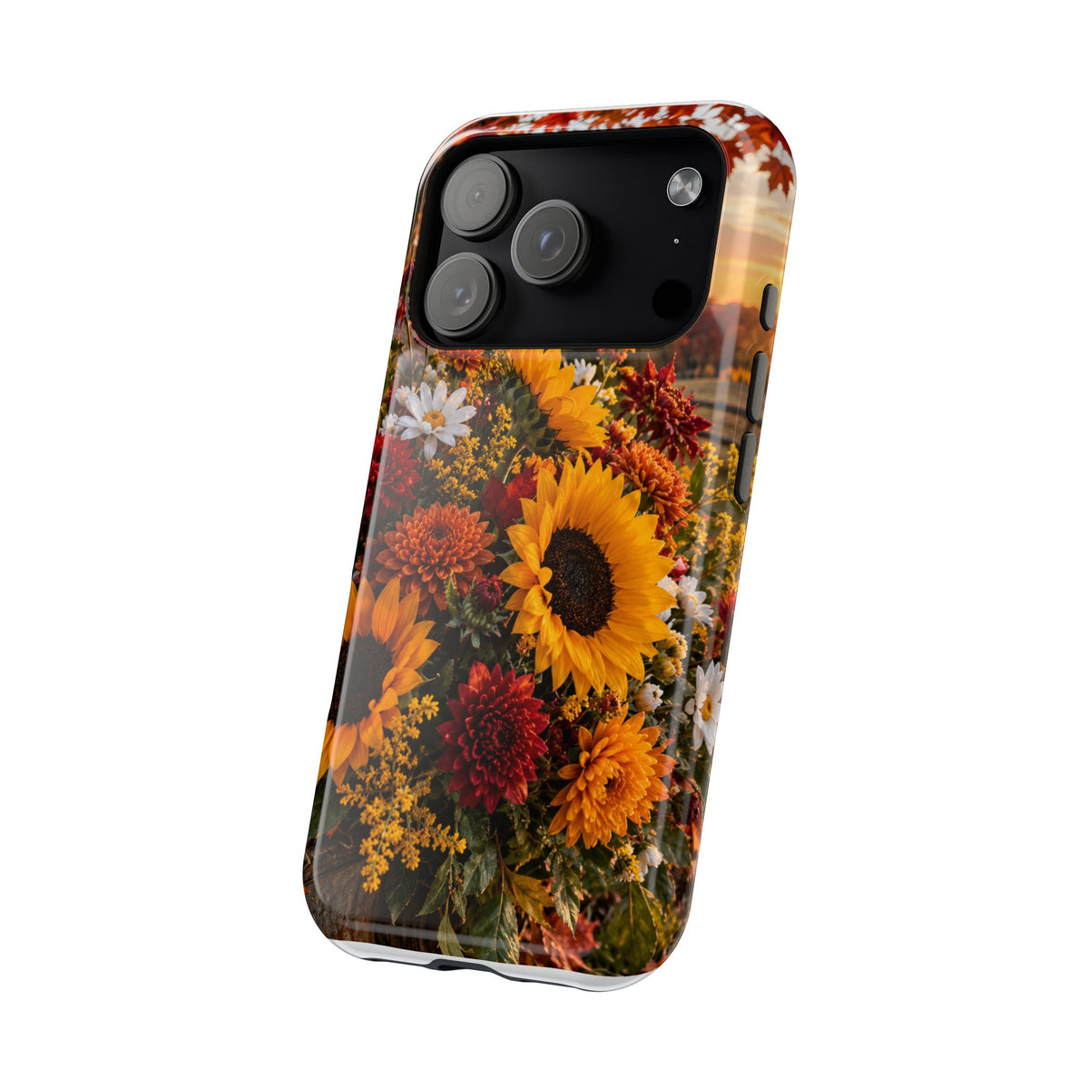 Sunflower Harvest Phone Case — Fall Floral Magnetic Impact-Resistant Cover