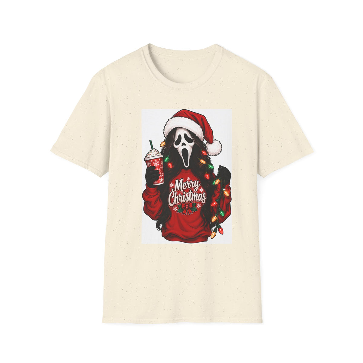 Thread Tumblrz Santa Ghostface Merry Christmas Holiday Horror Graphic T-Shirt