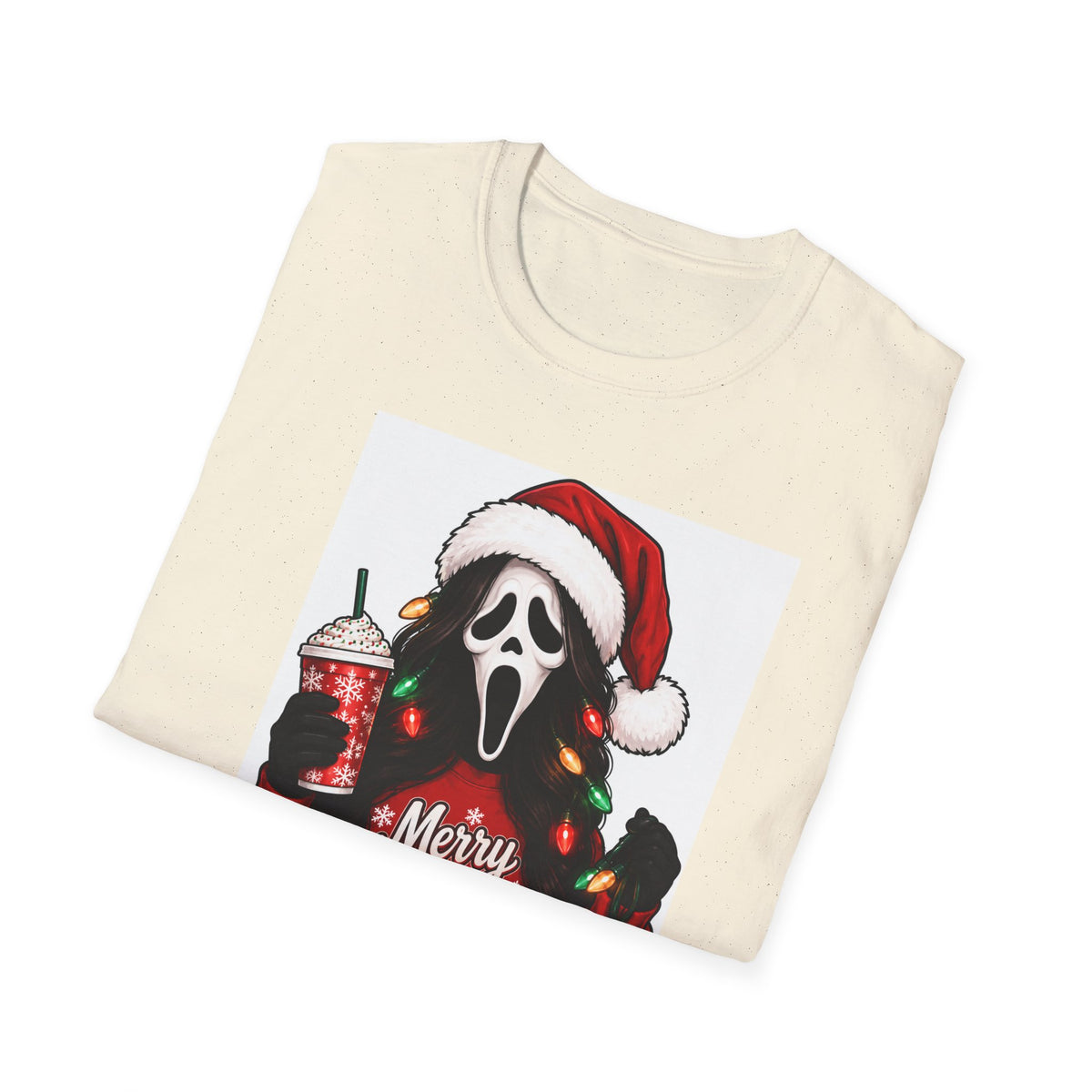 Thread Tumblrz Santa Ghostface Merry Christmas Holiday Horror Graphic T-Shirt