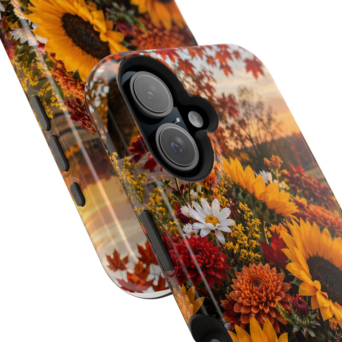 Sunflower Harvest Phone Case — Fall Floral Magnetic Impact-Resistant Cover
