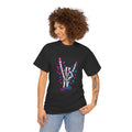 Rock On Skeleton Hand Graphic T-Shirt