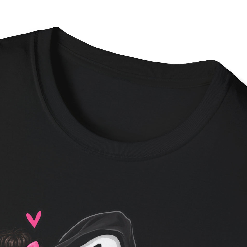 Thread Tumblrz Women's Mom Life Cute Scream Mask Horror Graphic T-Shirt