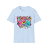Overstimulated Mom Colorful Graphic T-Shirt