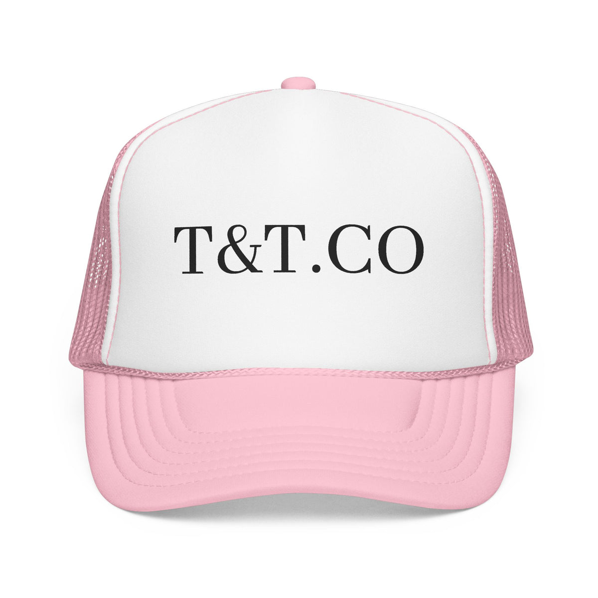 T&T.CO Foam Trucker Hat — Vintage Logo Mesh Baseball Cap