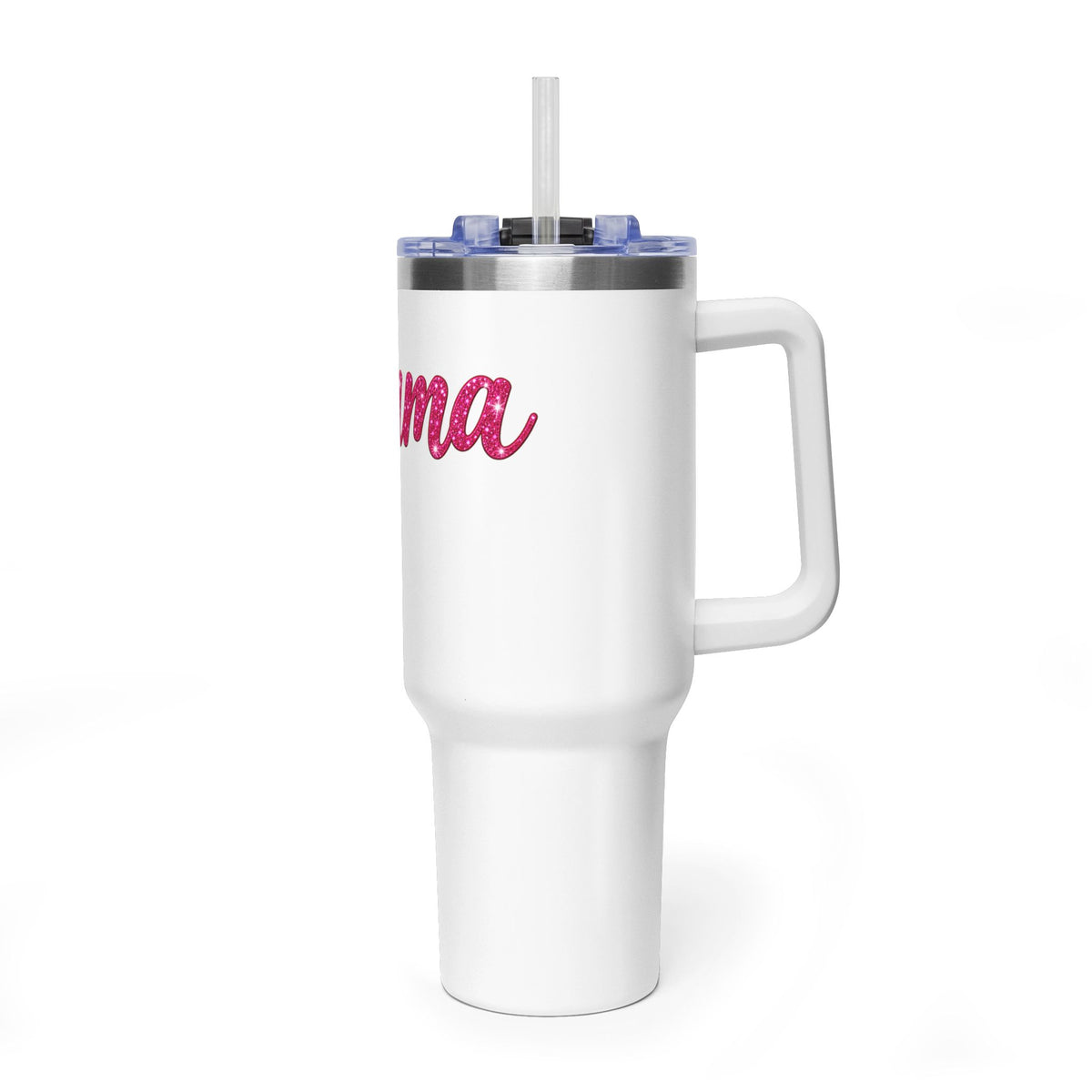 Thread Tumblrz 40oz Mama Pink Glitter Vacuum Insulated Travel Tumbler