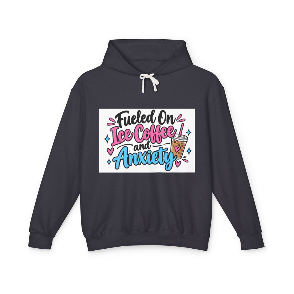 Thread Tumblrz Women's Fueled on Iced Coffee and Anxiety Cute Pastel Pullover Hoodie