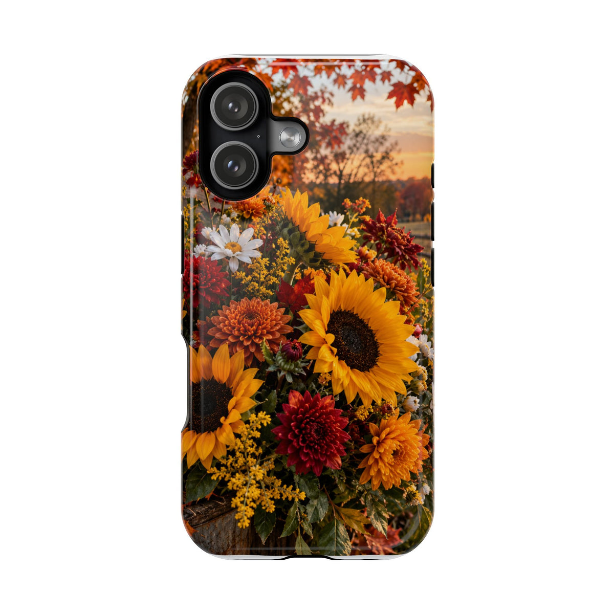 Sunflower Harvest Phone Case — Fall Floral Magnetic Impact-Resistant Cover
