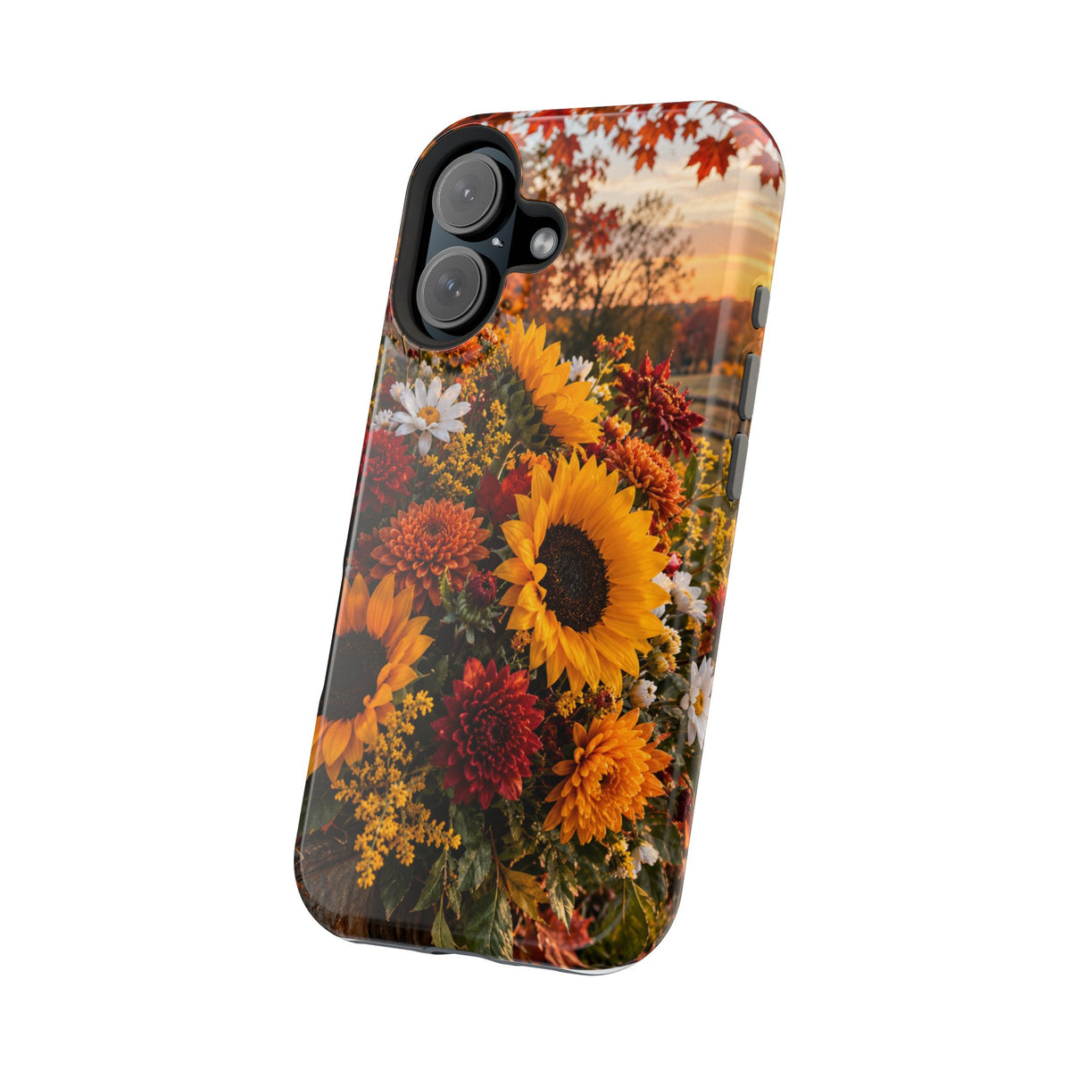 Sunflower Harvest Phone Case — Fall Floral Magnetic Impact-Resistant Cover