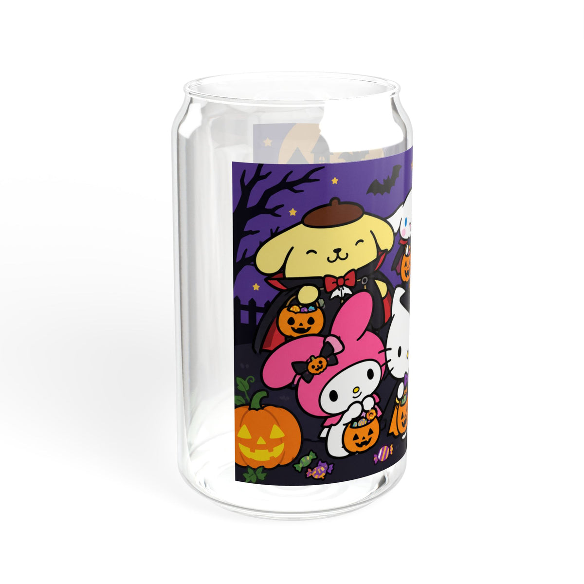 Thread Tumblrz 16oz Hello Kitty Halloween Trick-or-Treat Glass Sipper with Straw