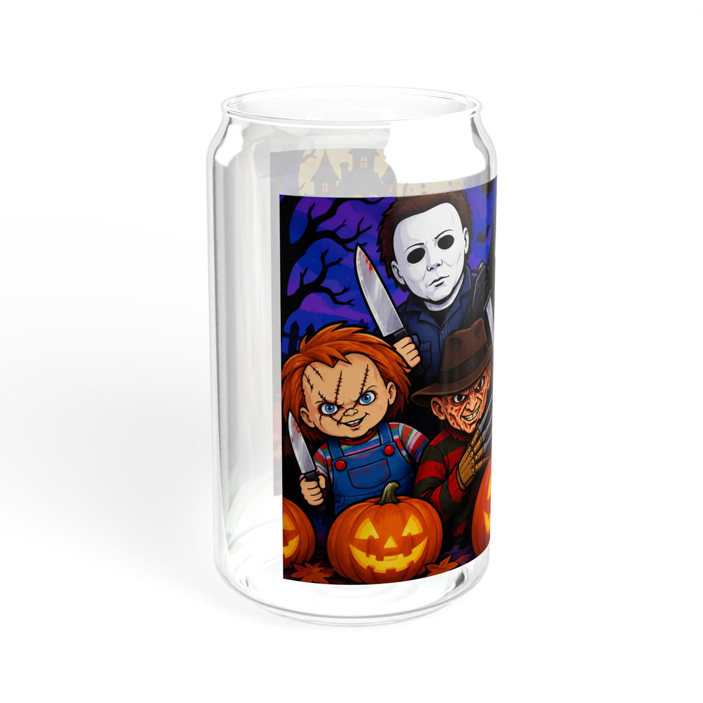 Thread Tumblrz 16oz Halloween Horror Characters Glass Sipper — Michael Myers, Ghostface, Freddy
